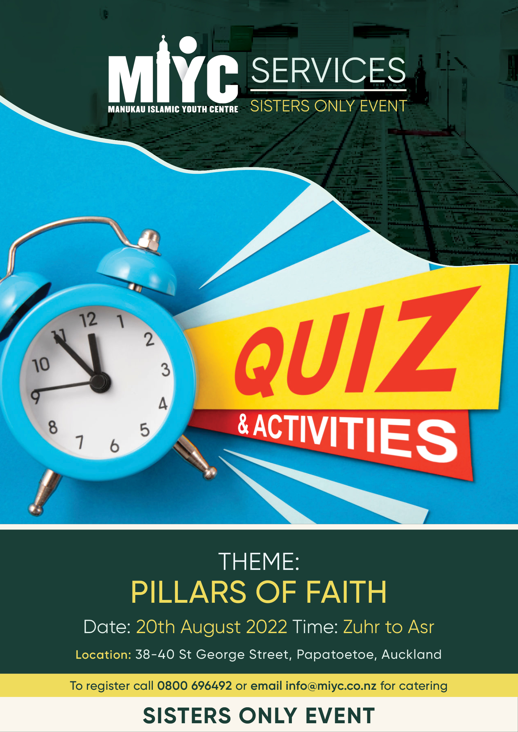 Pillars of Faith Quiz Manukau Islamic Youth Centre (MIYC) / Masjid